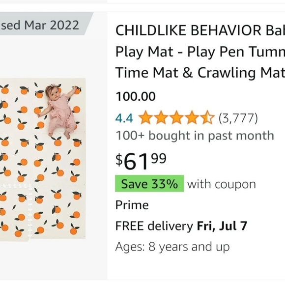 Baby Play mat - Picture 2 of 2